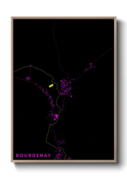 Une affiche de carte sur Bourdenay