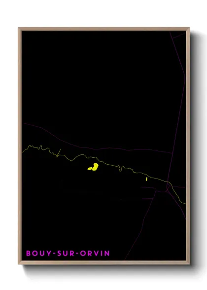 Une affiche de carte sur Bouy-sur-Orvin