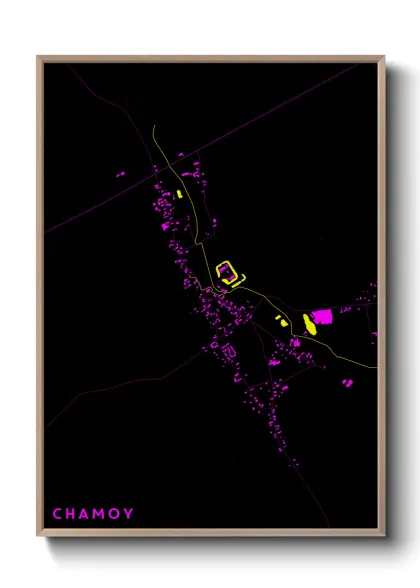 Une affiche de carte sur Chamoy