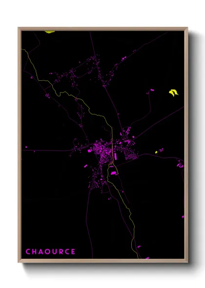 Une affiche de carte sur Chaource