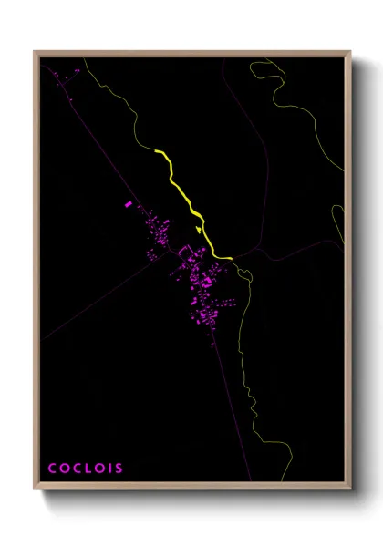 Une affiche de carte sur Coclois