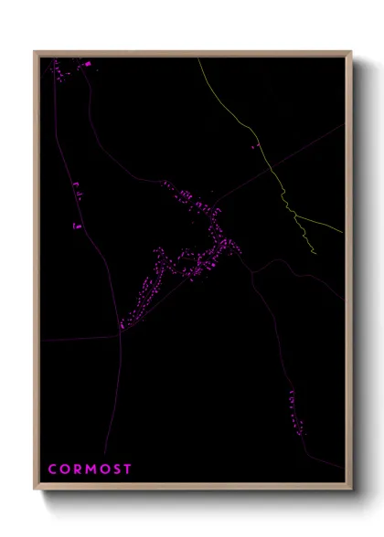 Une affiche de carte sur Cormost