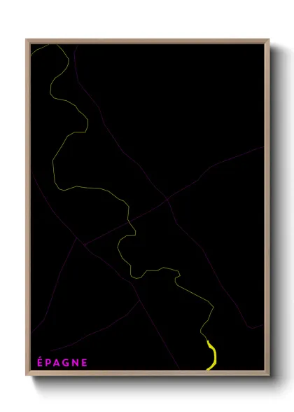 Une affiche de carte sur Épagne