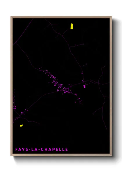 Une affiche de carte sur Fays-la-Chapelle