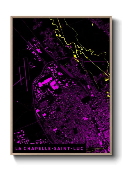 Une affiche de carte sur La Chapelle-Saint-Luc