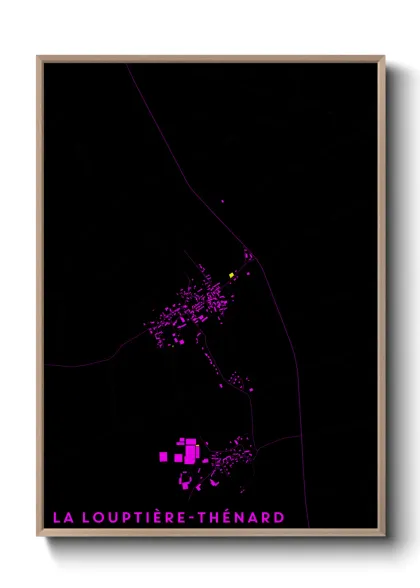 Une affiche de carte sur La Louptière-Thénard