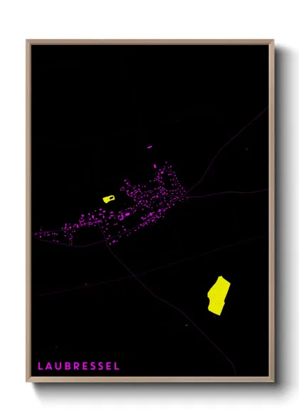 Une affiche de carte sur Laubressel