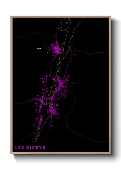 Une affiche de carte sur Les Riceys