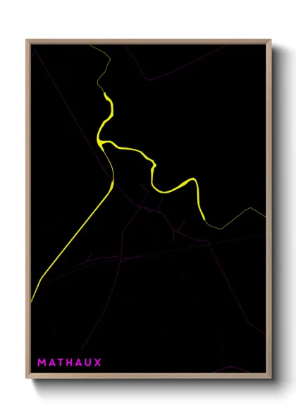 Une affiche de carte sur Mathaux