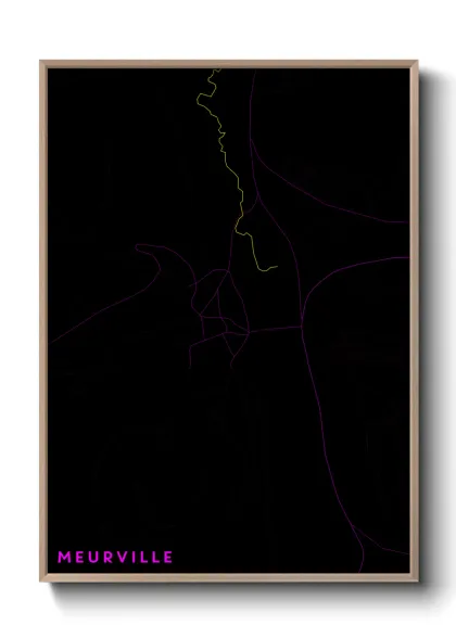 Une affiche de carte sur Meurville