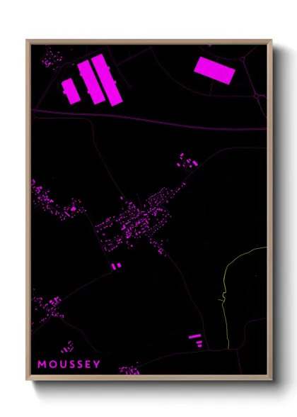 Une affiche de carte sur Moussey