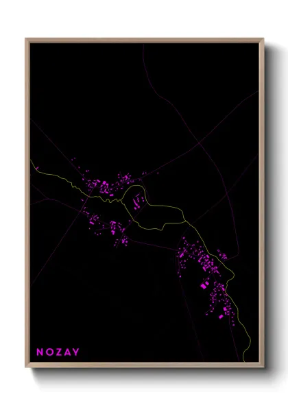 Une affiche de carte sur Nozay