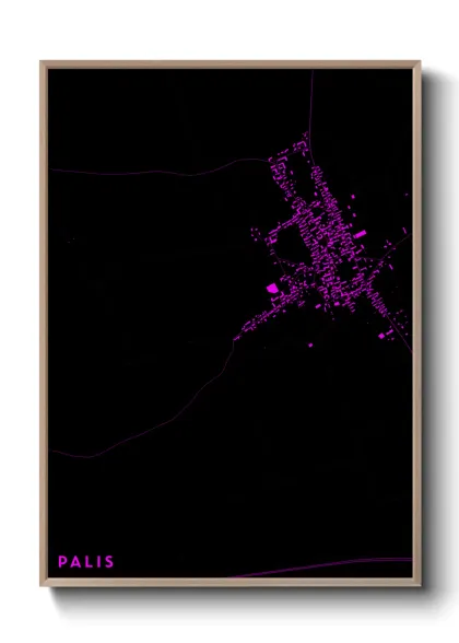 Une affiche de carte sur Palis