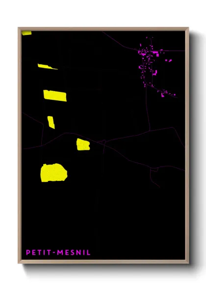 Une affiche de carte sur Petit-Mesnil