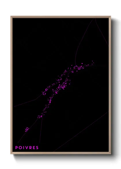 Une affiche de carte sur Poivres