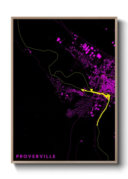 Une affiche de carte sur Proverville