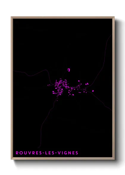 Une affiche de carte sur Rouvres-les-Vignes