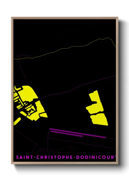 Une affiche de carte sur Saint-Christophe-Dodinicourt