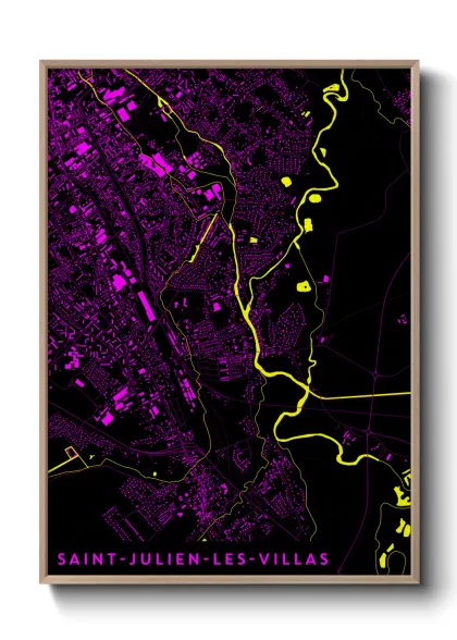 Une affiche de carte sur Saint-Julien-les-Villas