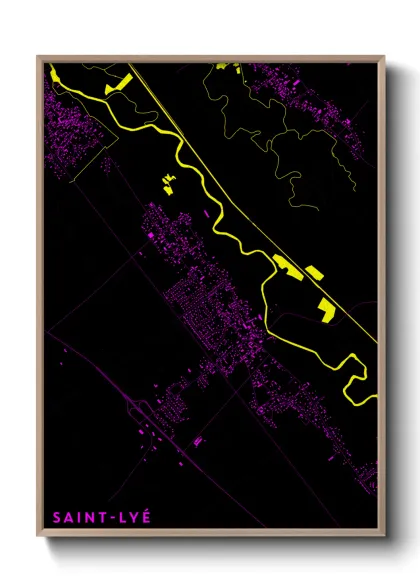 Une affiche de carte sur Saint-Lyé
