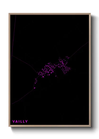 Une affiche de carte sur Vailly