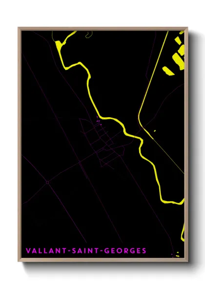 Une affiche de carte sur Vallant-Saint-Georges