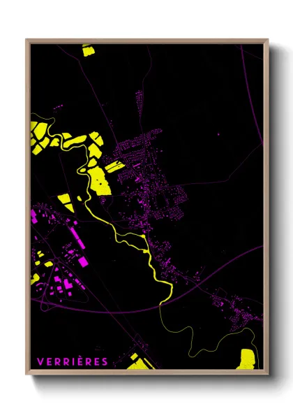 Une affiche de carte sur Verrières