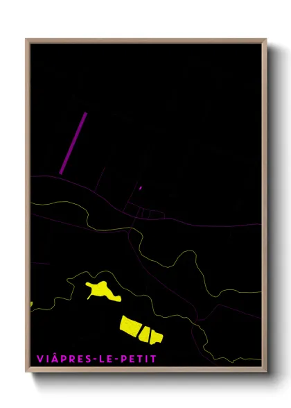 Une affiche de carte sur Viâpres-le-Petit