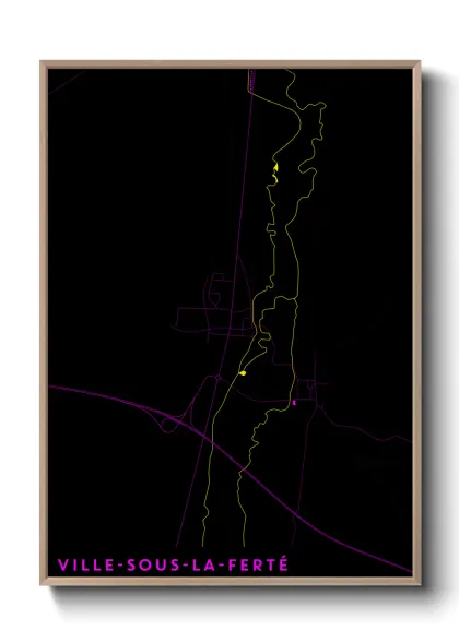 Une affiche de carte sur Ville-sous-la-Ferté