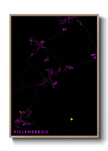 Une affiche de carte sur Villemereuil