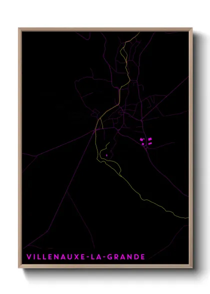 Une affiche de carte sur Villenauxe-la-Grande