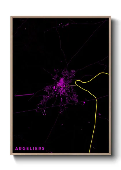 Une affiche de carte sur Argeliers