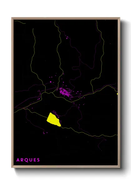 Une affiche de carte sur Arques