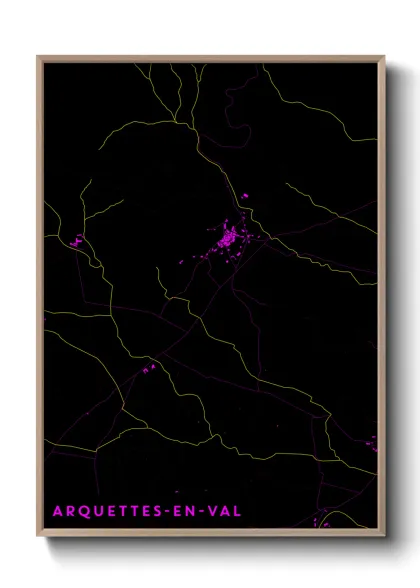 Une affiche de carte sur Arquettes-en-Val