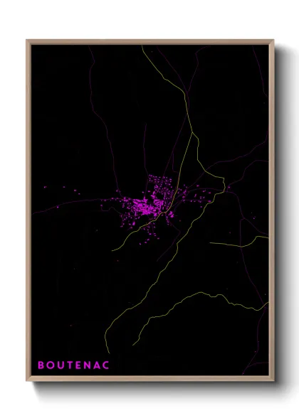 Une affiche de carte sur Boutenac