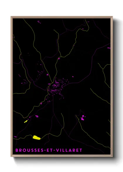 Une affiche de carte sur Brousses-et-Villaret