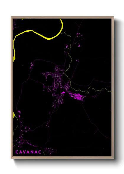 Une affiche de carte sur Cavanac