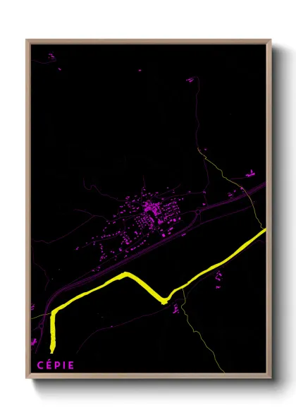 Une affiche de carte sur Cépie