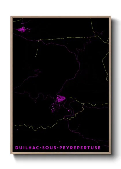 Une affiche de carte sur Duilhac-sous-Peyrepertuse