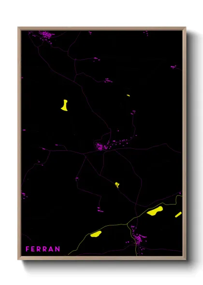 Une affiche de carte sur Ferran