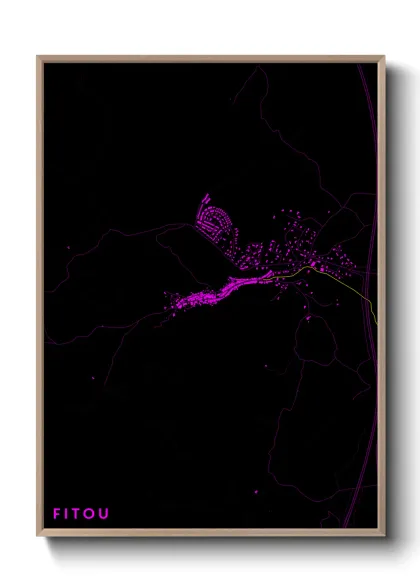 Une affiche de carte sur Fitou