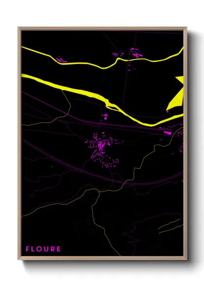Une affiche de carte sur Floure