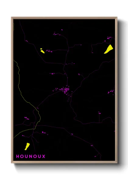 Une affiche de carte sur Hounoux
