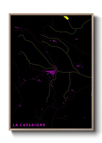 Une affiche de carte sur La Cassaigne