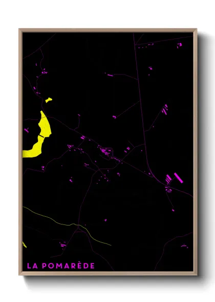 Une affiche de carte sur La Pomarède