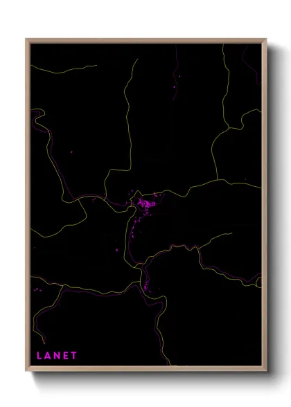 Une affiche de carte sur Lanet