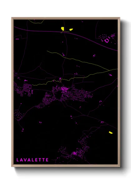 Une affiche de carte sur Lavalette