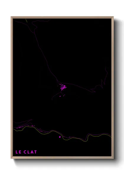 Une affiche de carte sur Le Clat