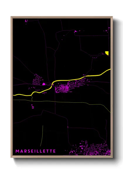 Une affiche de carte sur Marseillette