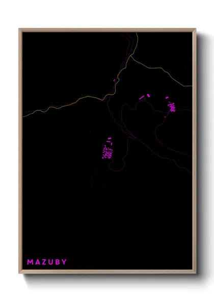 Une affiche de carte sur Mazuby